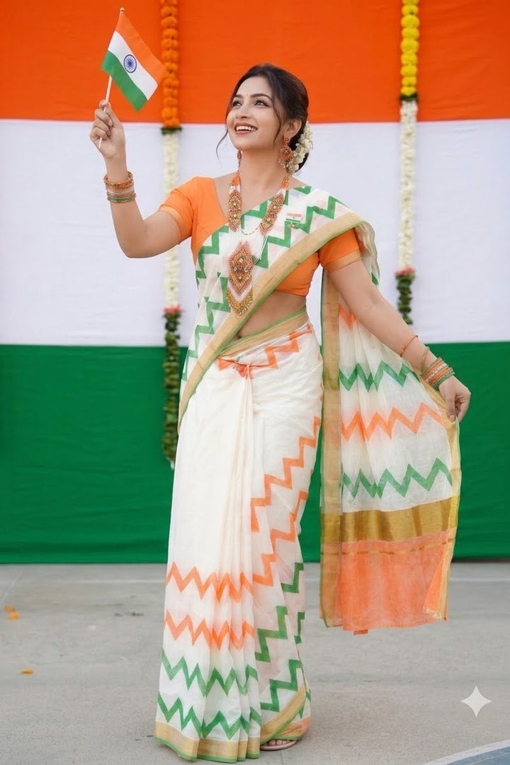 Vande Vastram Soft Kerala Cotton Saree