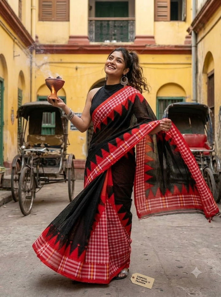 Lok Katha Nakshi Temple Saree