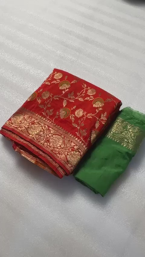 Charming  Khaddi Georgette Banarasi Saree