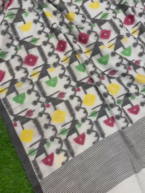 Pure Cotton Jamdani Saree