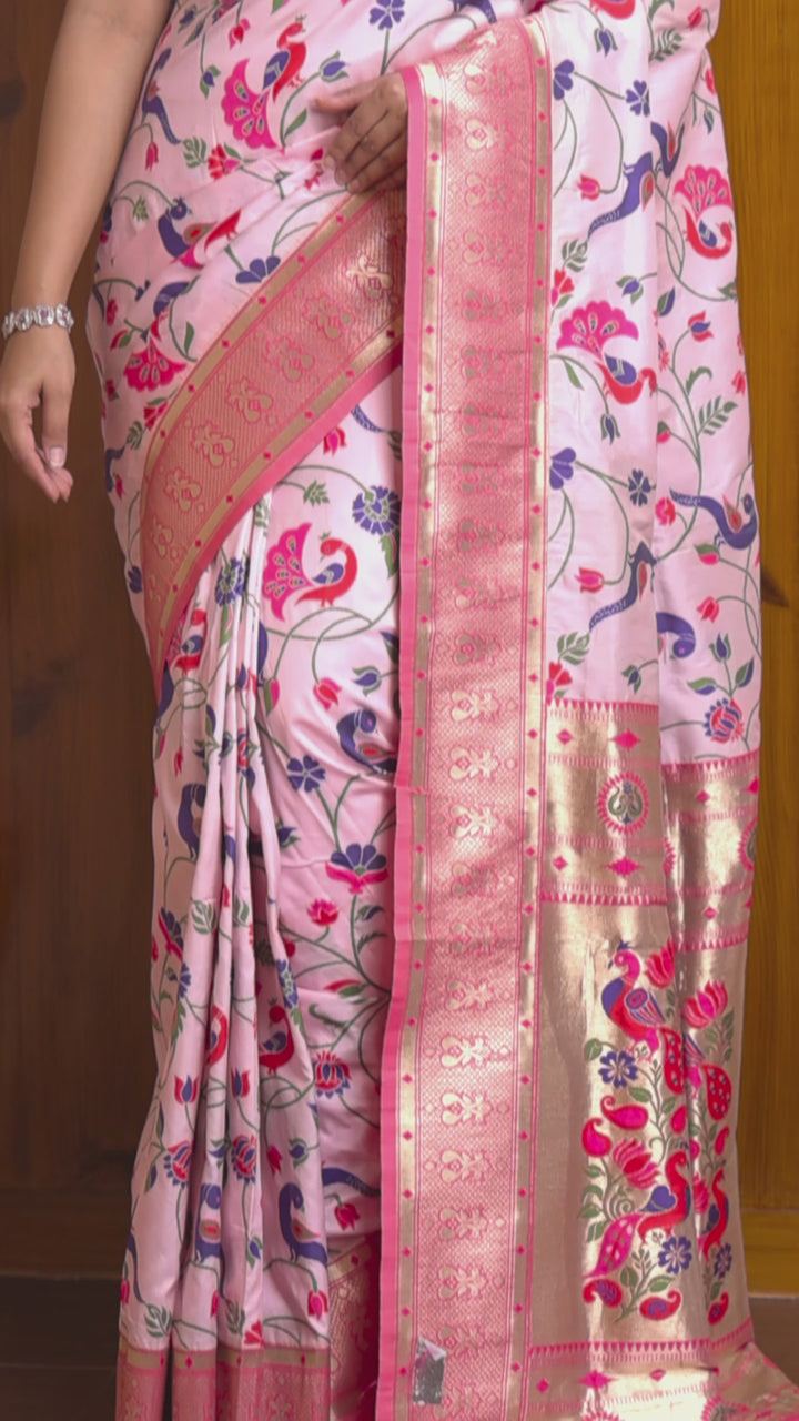 Season of Paithani- Designer Pink Color Saree