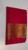 Plain Banarasi Saree With Floral Zari Border