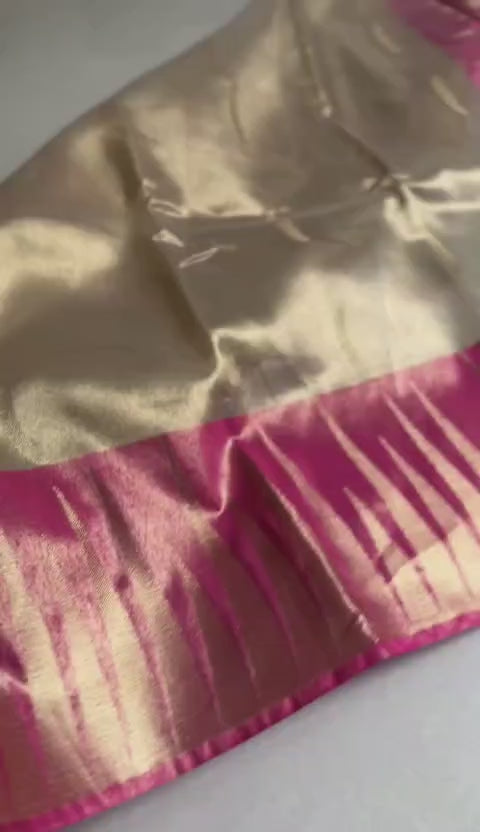 Ganga Jamuna Border Tissue Silk Banarasi Saree