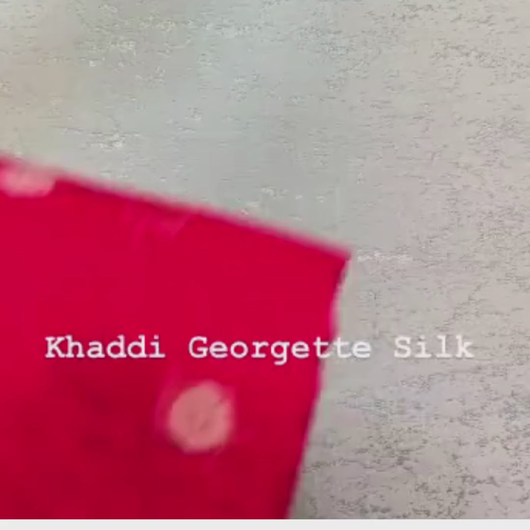 Sensible Red Semi Khaddi Georgette Banarasi Saree