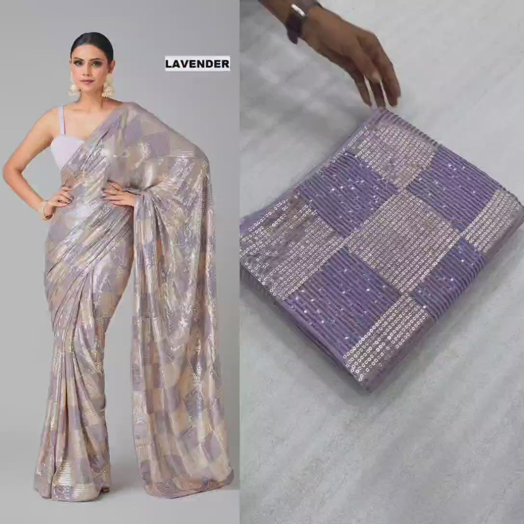 Glam Tour Georgette Silk Saree