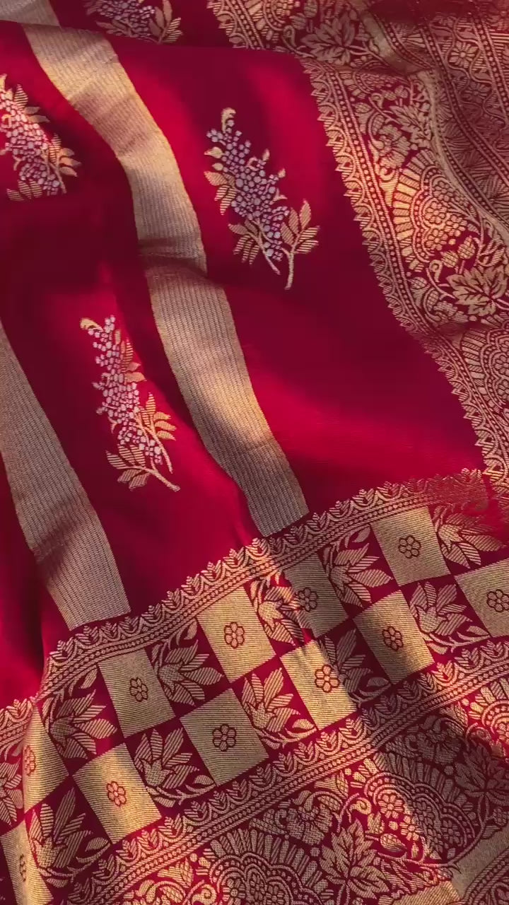 Feathers Of Awe Mushru Satin Silk Saree