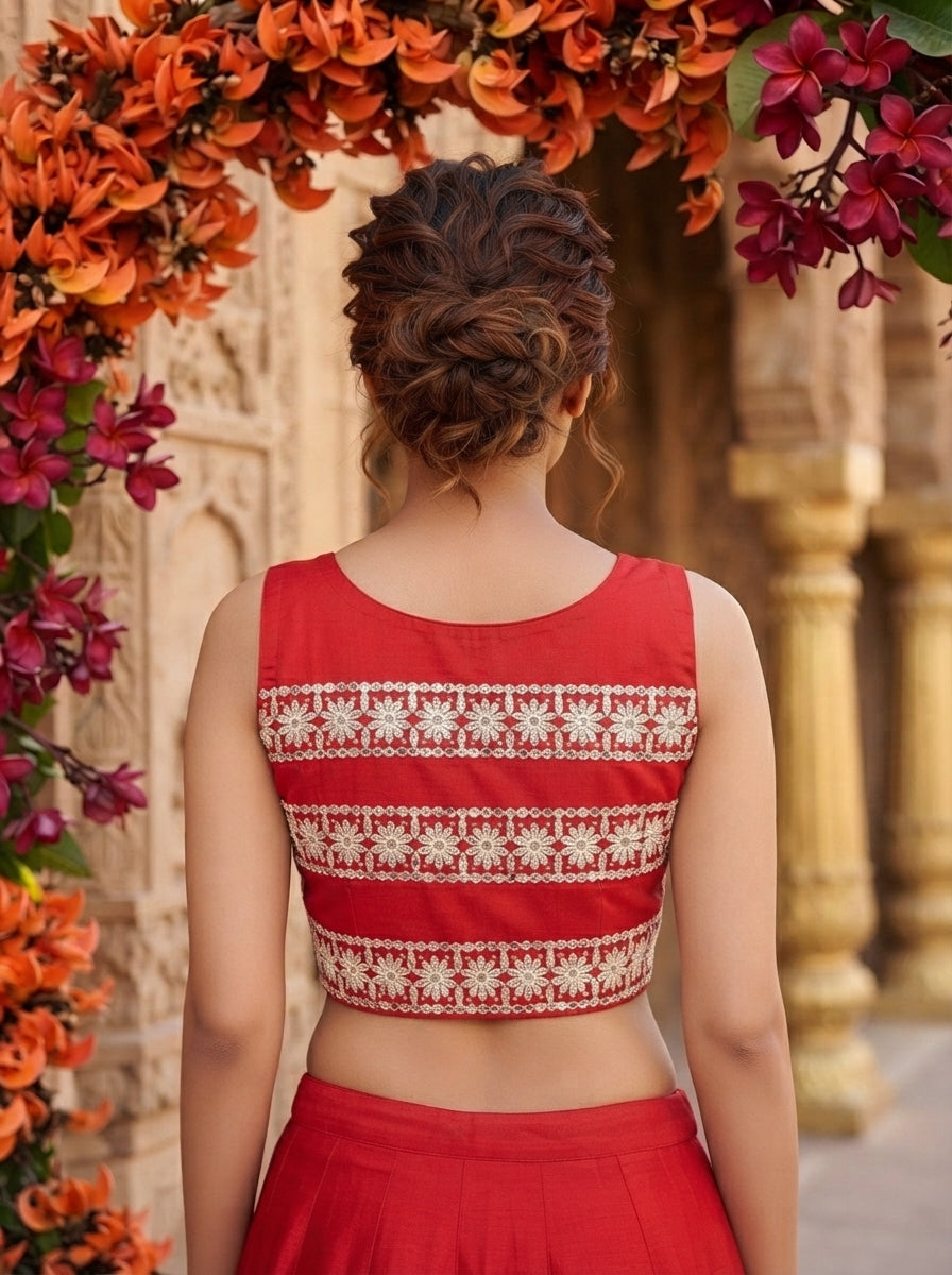 Scarlet Daisy Designer Organaja  Blouse