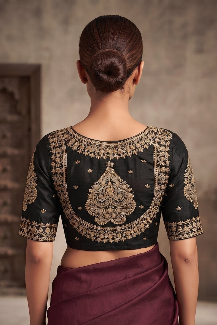 Portrait of Royalty Vichitra Silk Blouse