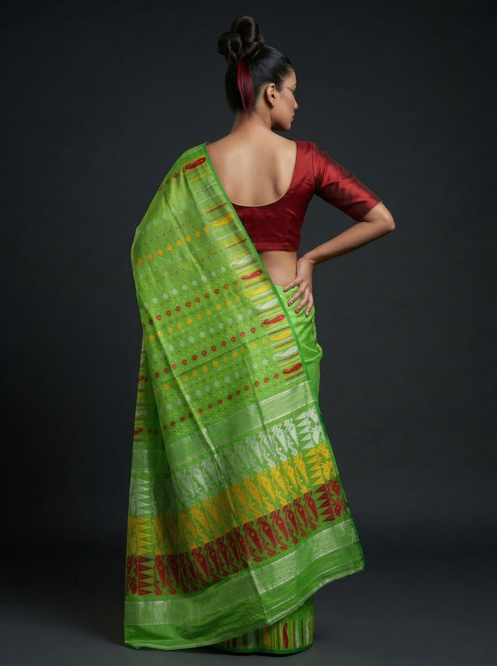 Moner Alo-Bengal Jamdani Saree (Green)