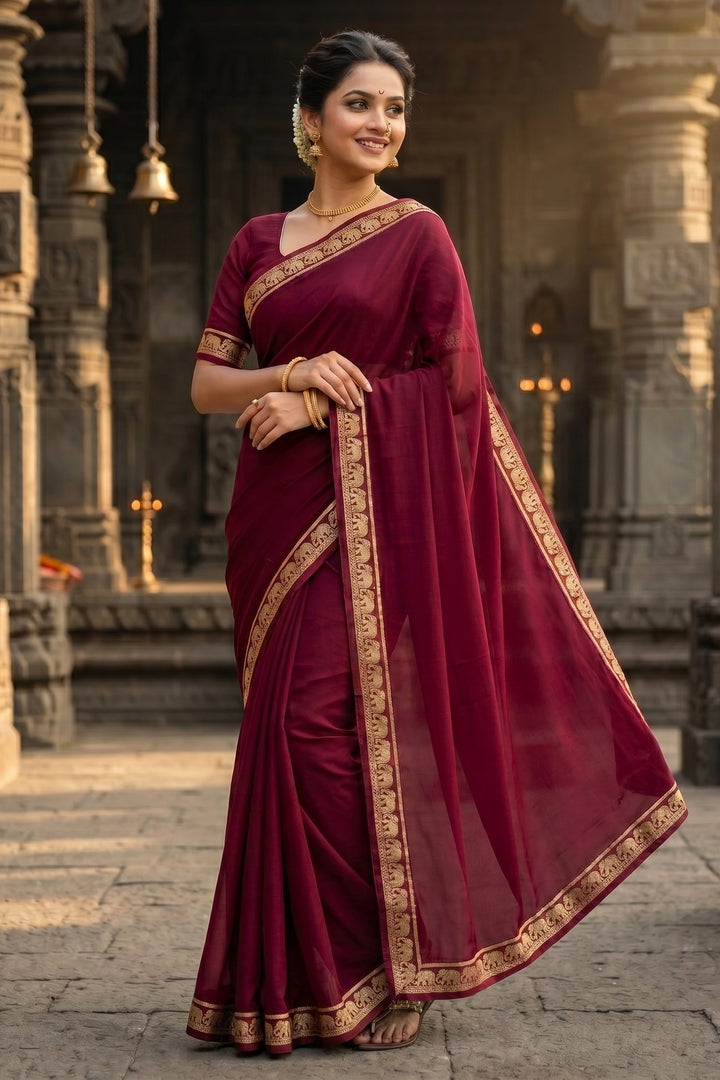 Kunjara in Style Crepe Silk Saree