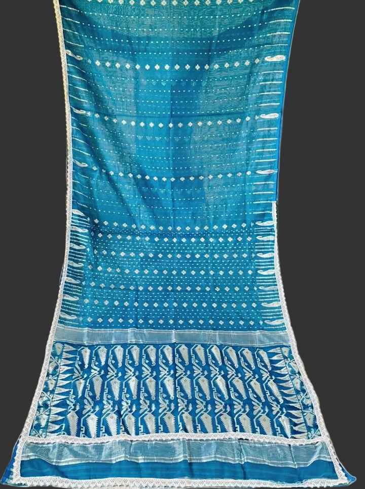 Binodini Bengal Jamdani Saree(Blue)