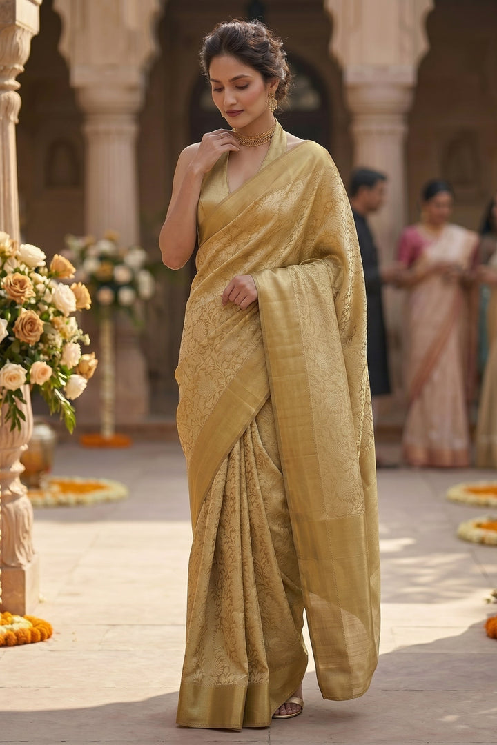 The Golden Lily Banarasi Tissue Silk Saree
