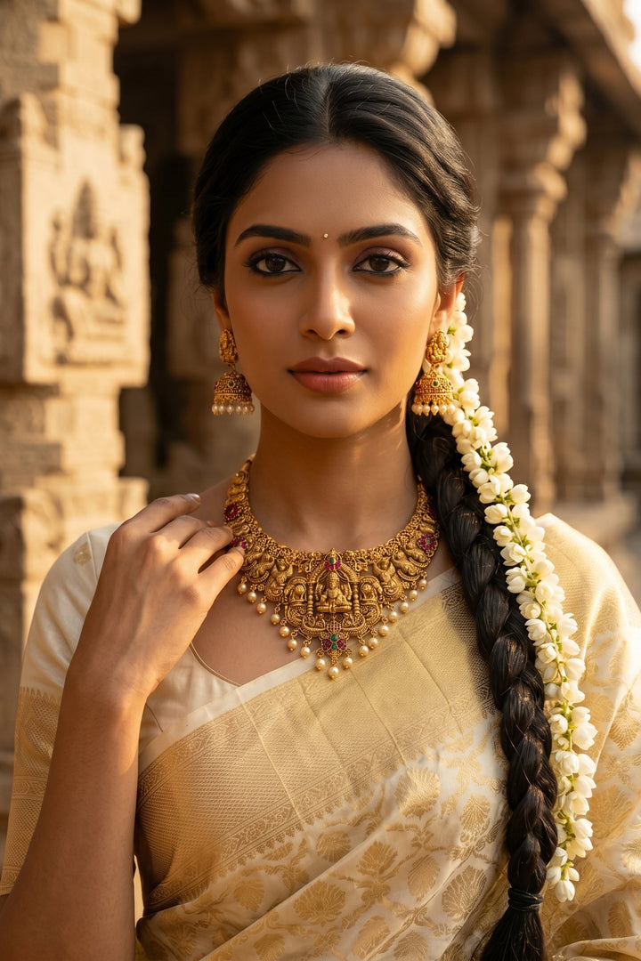 Thirumagal- South Indian Temple Jewellery Set