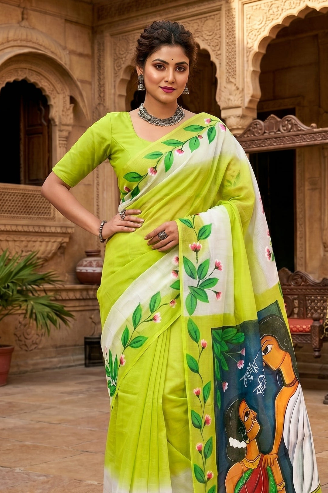 Transformation Hand Painted Kota Saree
