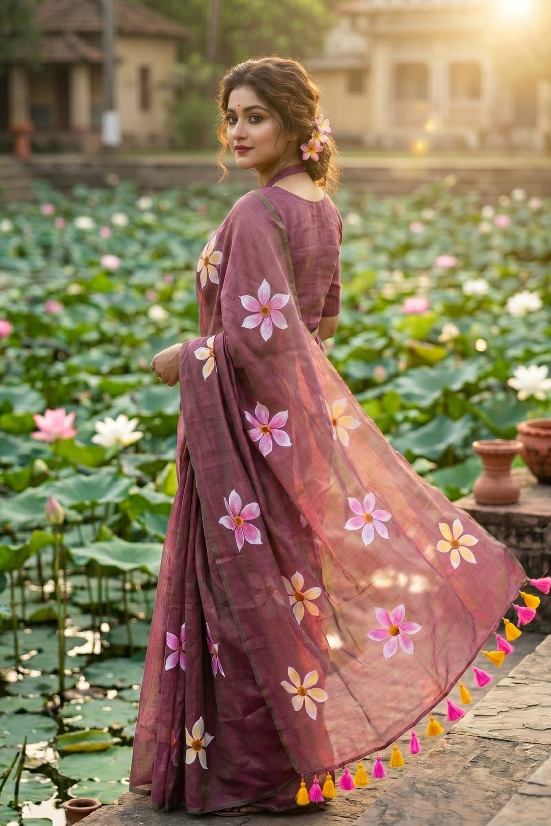 Kanak Pushpo Mul Cotton Saree