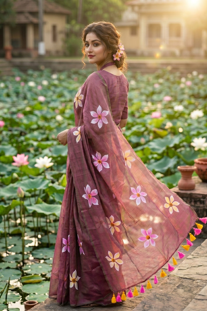 Kanak Pushpo Mul Cotton Saree