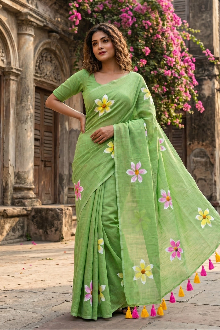 Kanak Pushpo Mul Cotton Saree