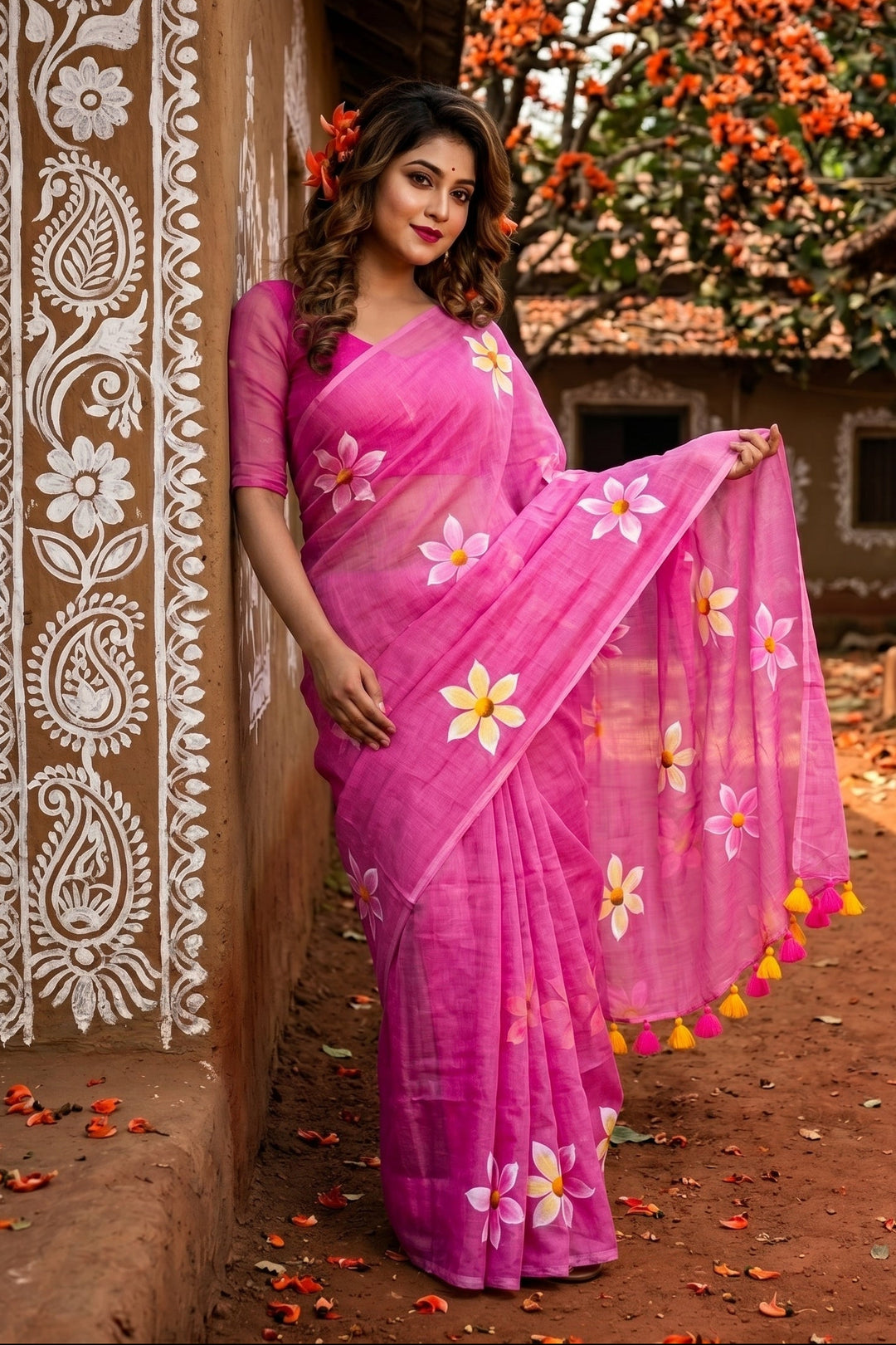 Kanak Pushpo Mul Cotton Saree