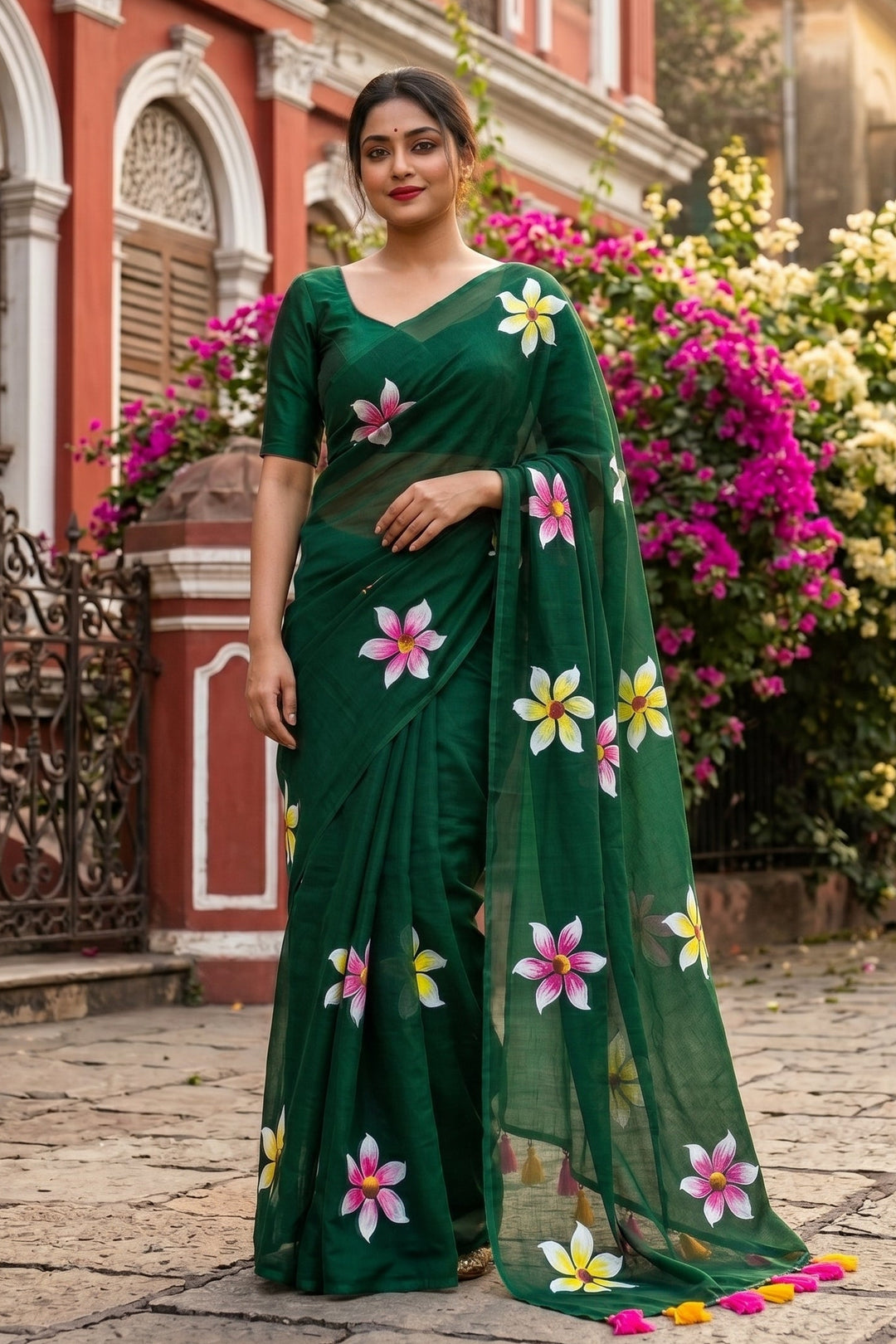 Kanak Pushpo Mul Cotton Saree