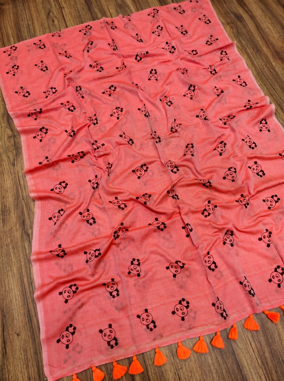 Little Panda Tale Mul Cotton Saree