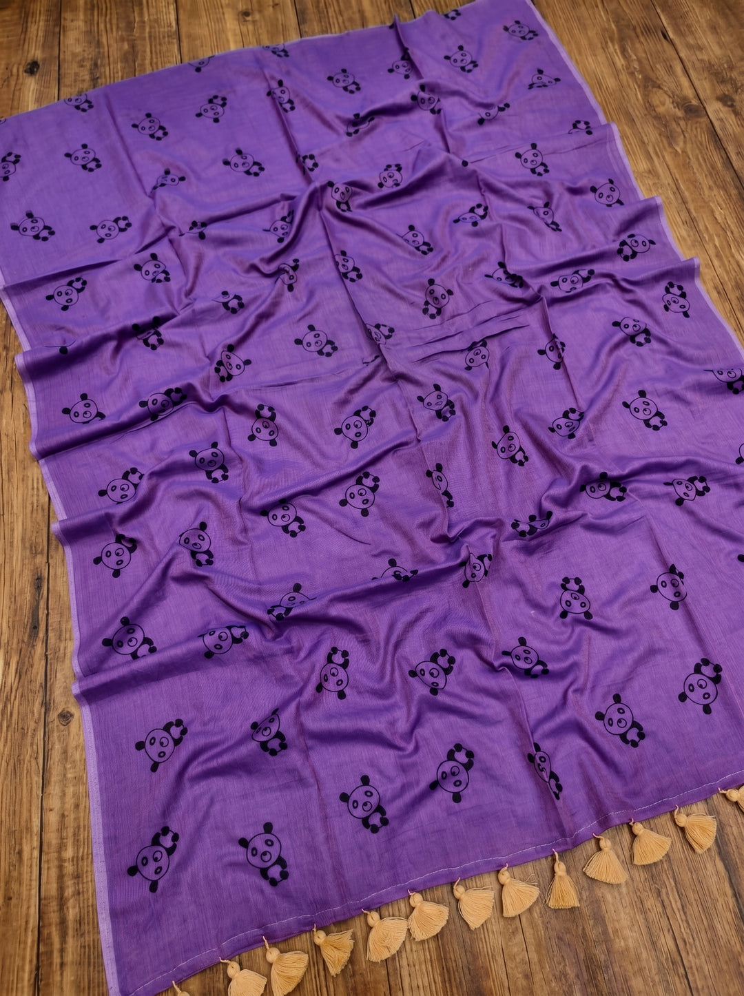 Little Panda Tale Mul Cotton Saree