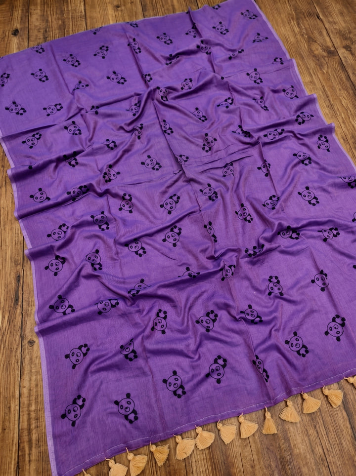 Little Panda Tale Mul Cotton Saree
