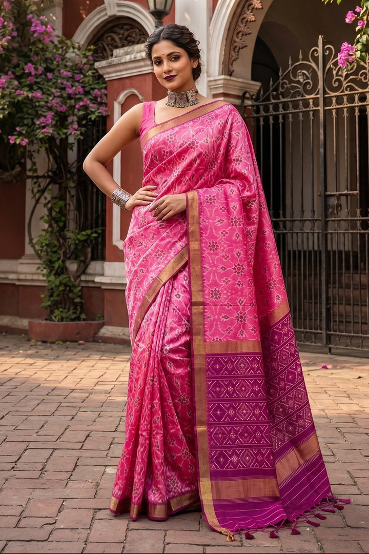 Beauty in Bloom Patola Silk Saree