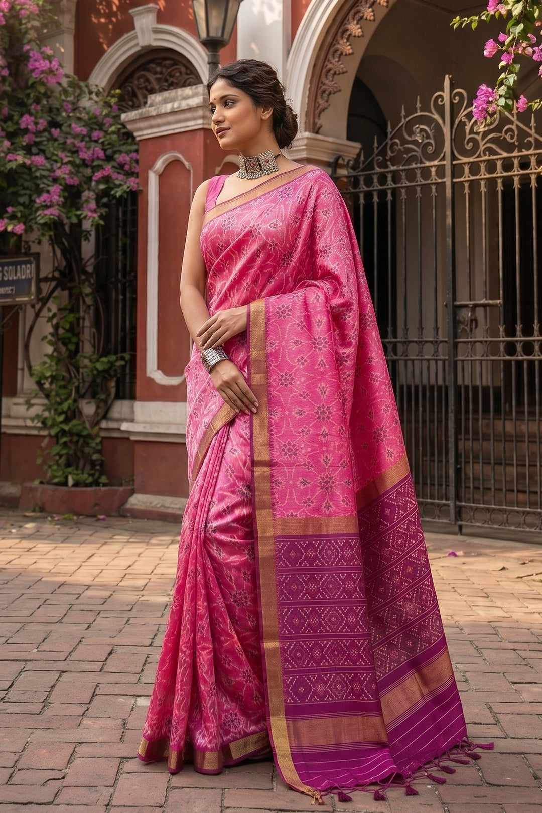 Beauty in Bloom Patola Silk Saree