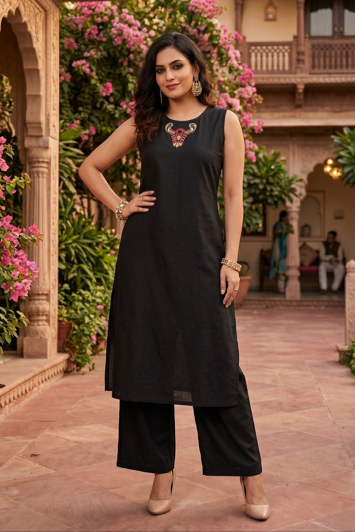 Casual Smart Cotton Kurti Set