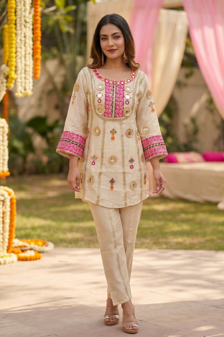 Winter Bloom Designer Sharara Set