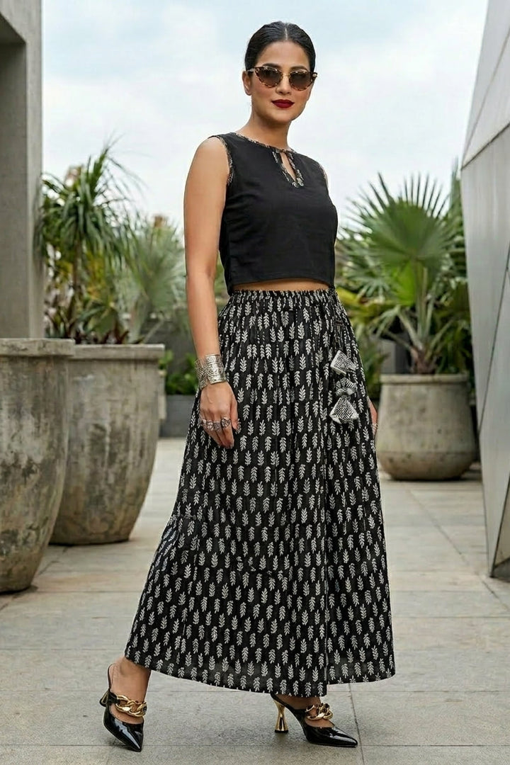 Opal Drapes Maxi Skirt