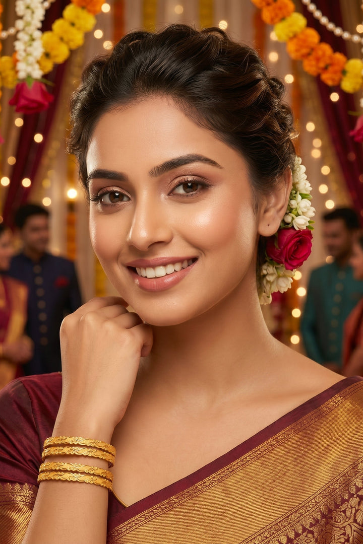 Golden Charm (Gold Plated Bangles set)