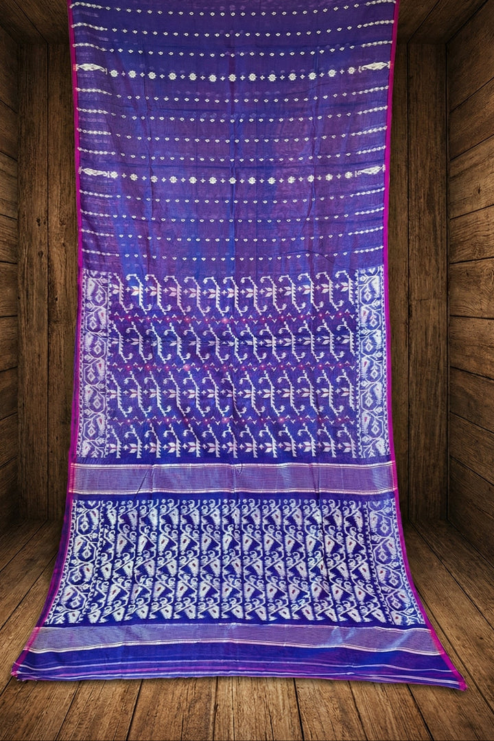 Shatarupa Bengal Jamdani Saree (Purple Saree Pink Border)