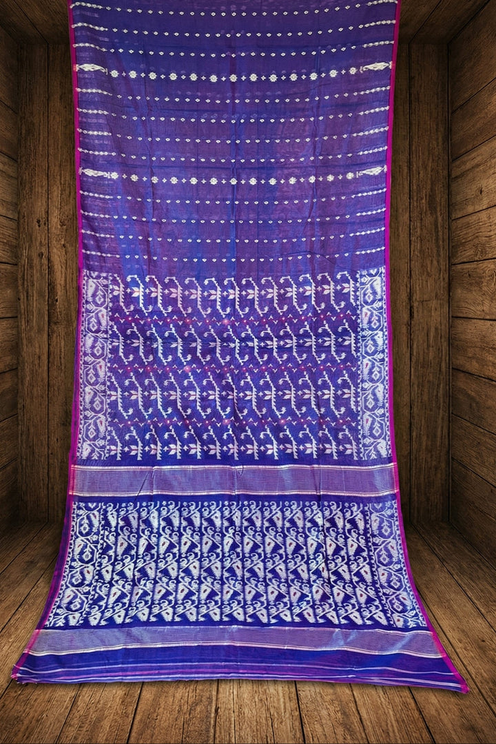 Shatarupa Bengal Jamdani Saree (Purple Saree Pink Border)