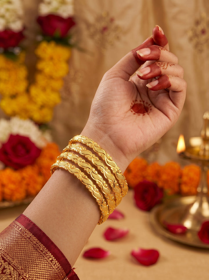 Golden Charm (Gold Plated Bangles set)