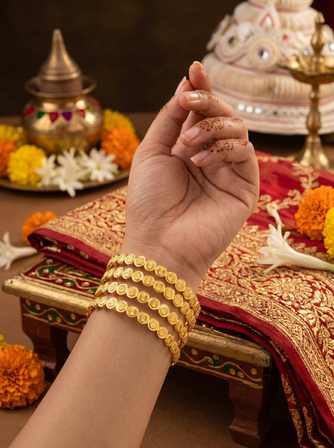 Golden Blessing (Gold Plated Bangles set)