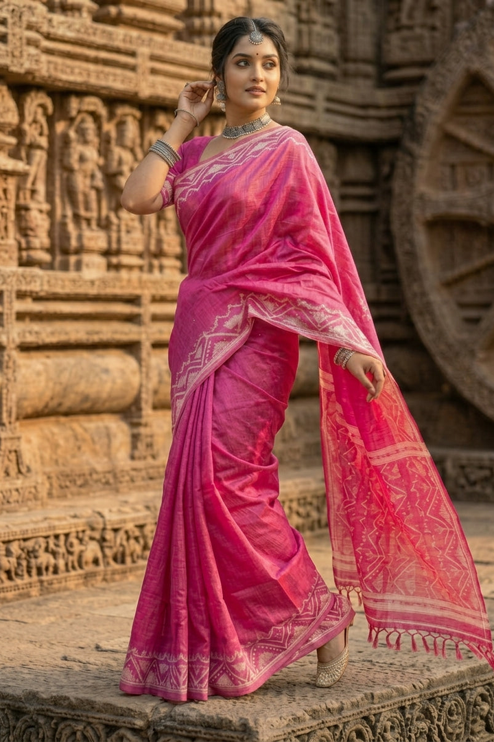 Pother Panchali Gachi Tussar Jamdani Saree