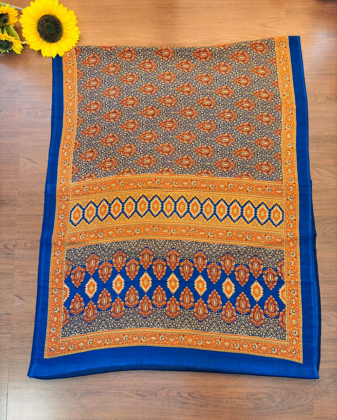 Fancy Silk Saree With Pashmina Print