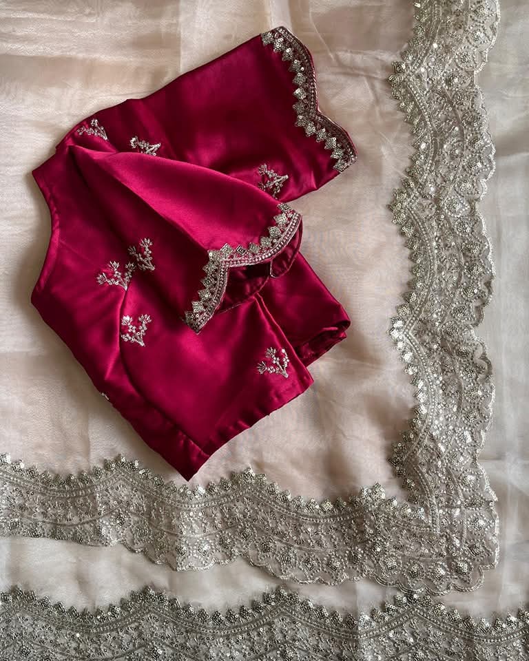 Sweet Like Summer Rain Organza Tissue Silk Saree