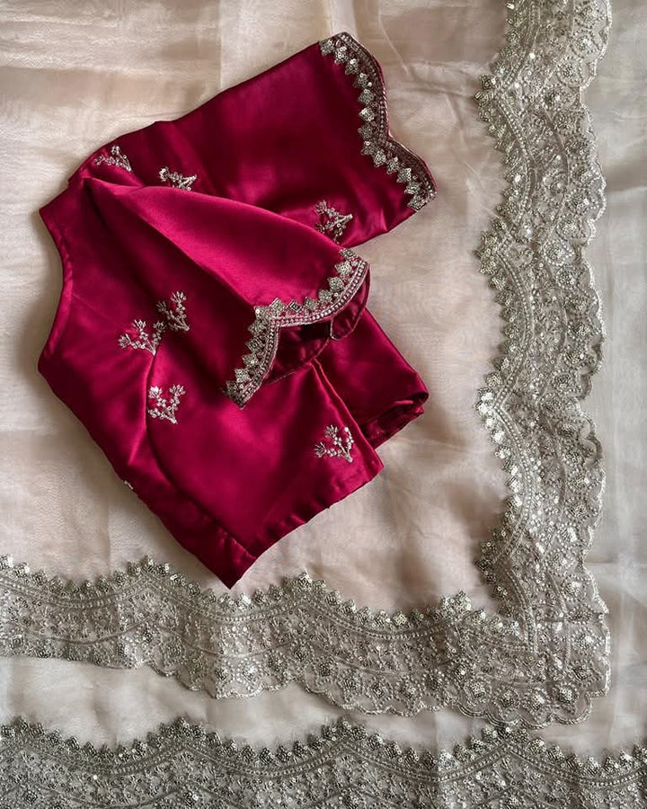 Sweet Like Summer Rain Organza Tissue Silk Saree