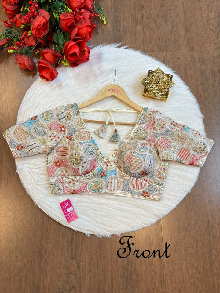 Szn Of Floret Designer Georgette Blouse