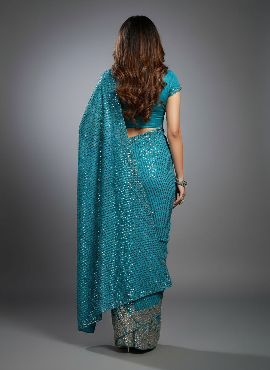 The Moonlight Gala -Sequin Saree