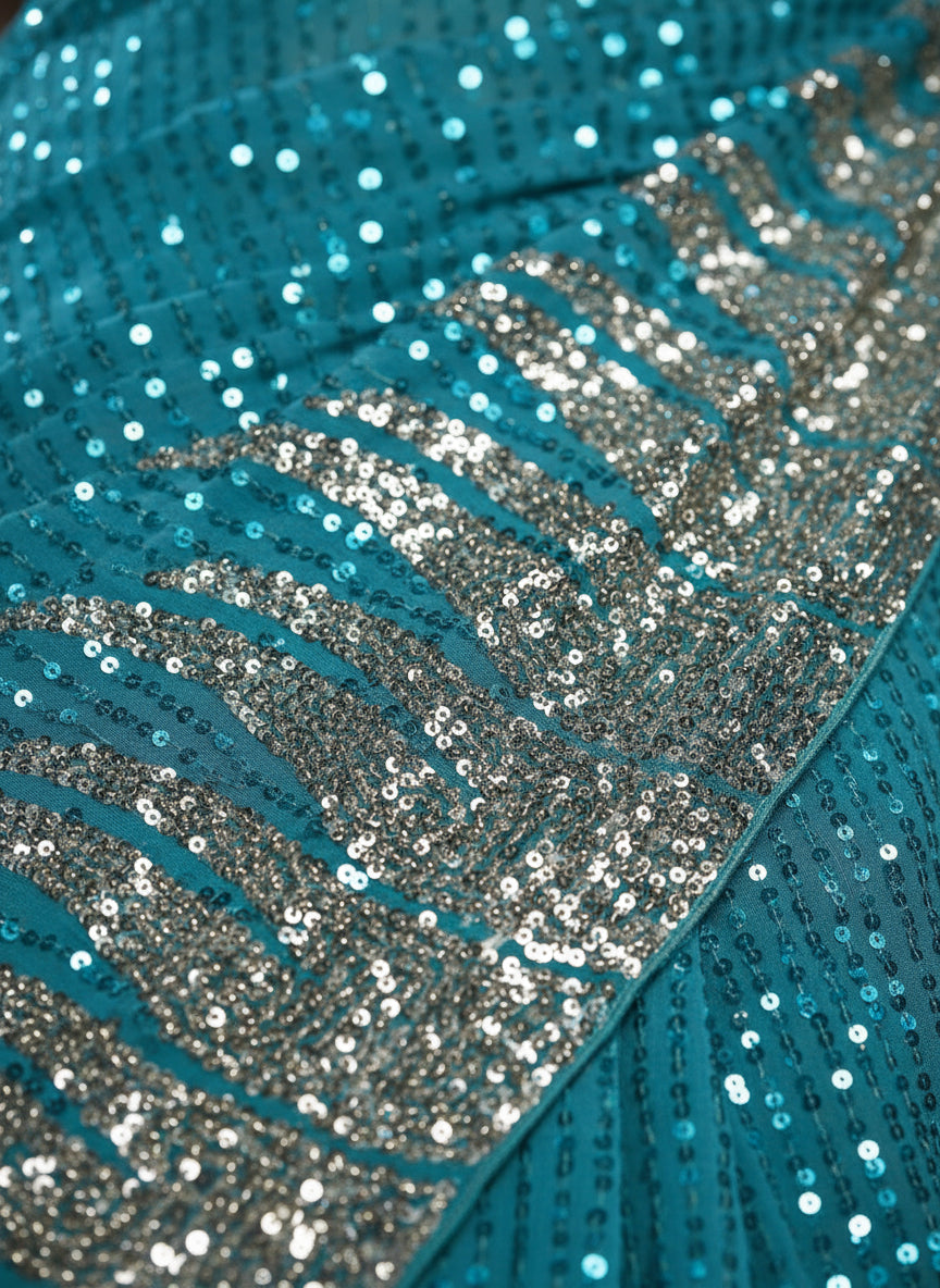 The Moonlight Gala -Sequin Saree
