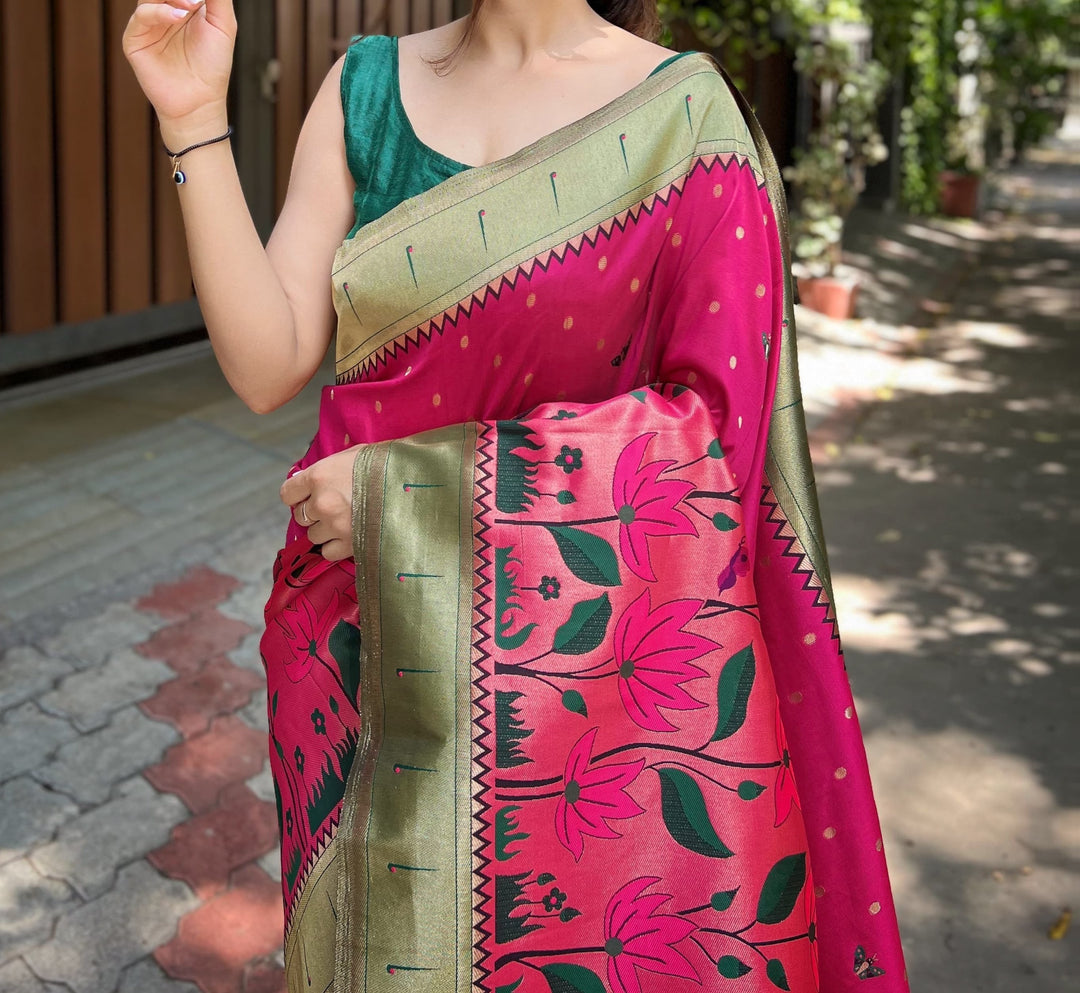 Heritage With Pride Designer Banarasi Paithani Saree