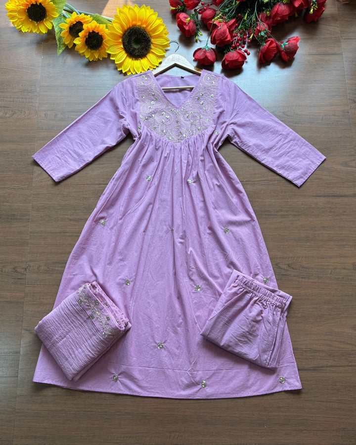 Dreamy Allure-Cotton Kurti Set