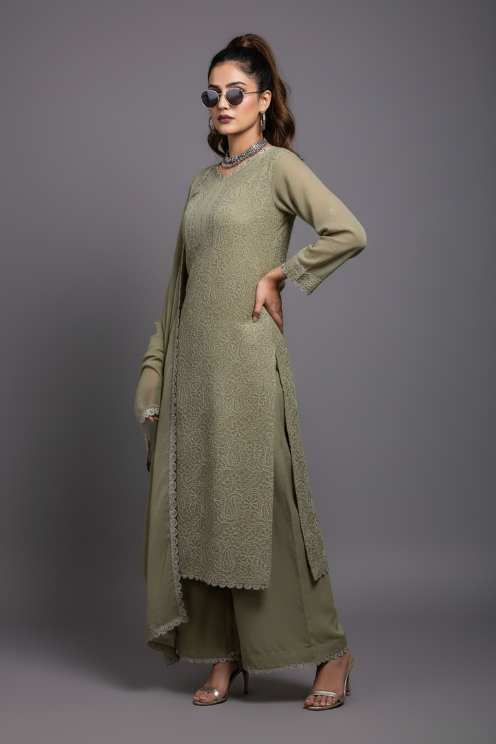 Breeze Bloom Georgette Kurti Set