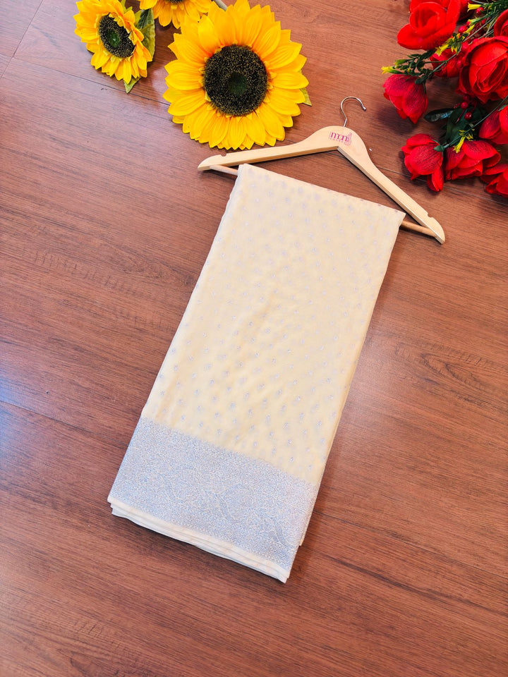 Weave & Wonder - Semi Katan Banarasi Saree
