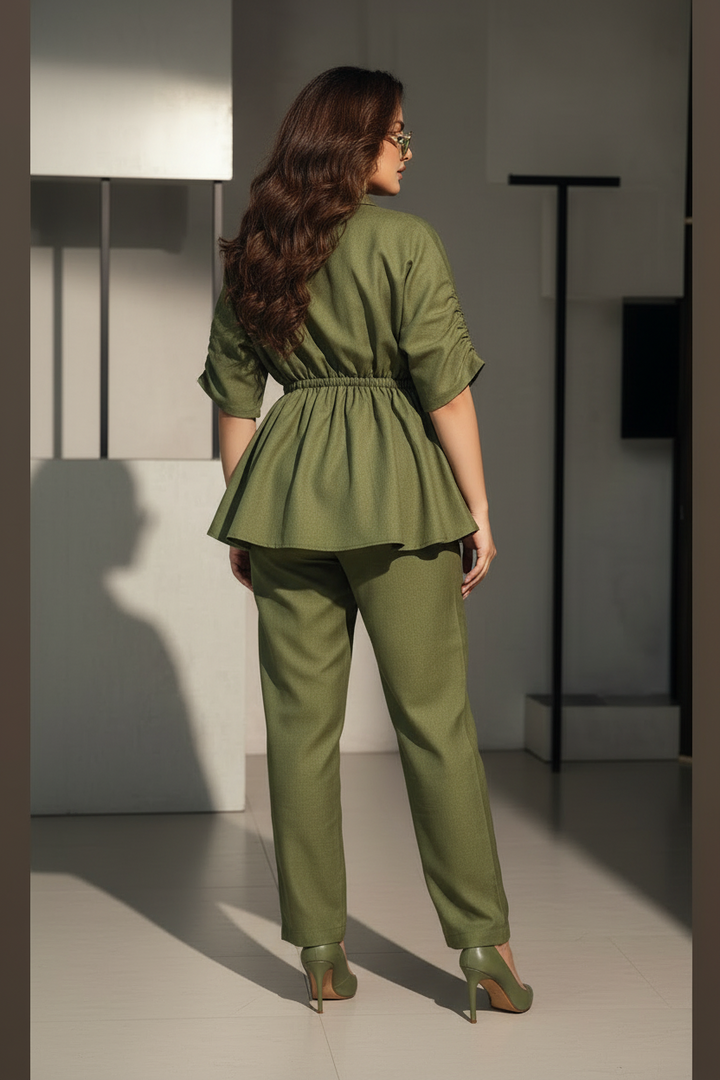 Rosaline Green Cotton Coord Set