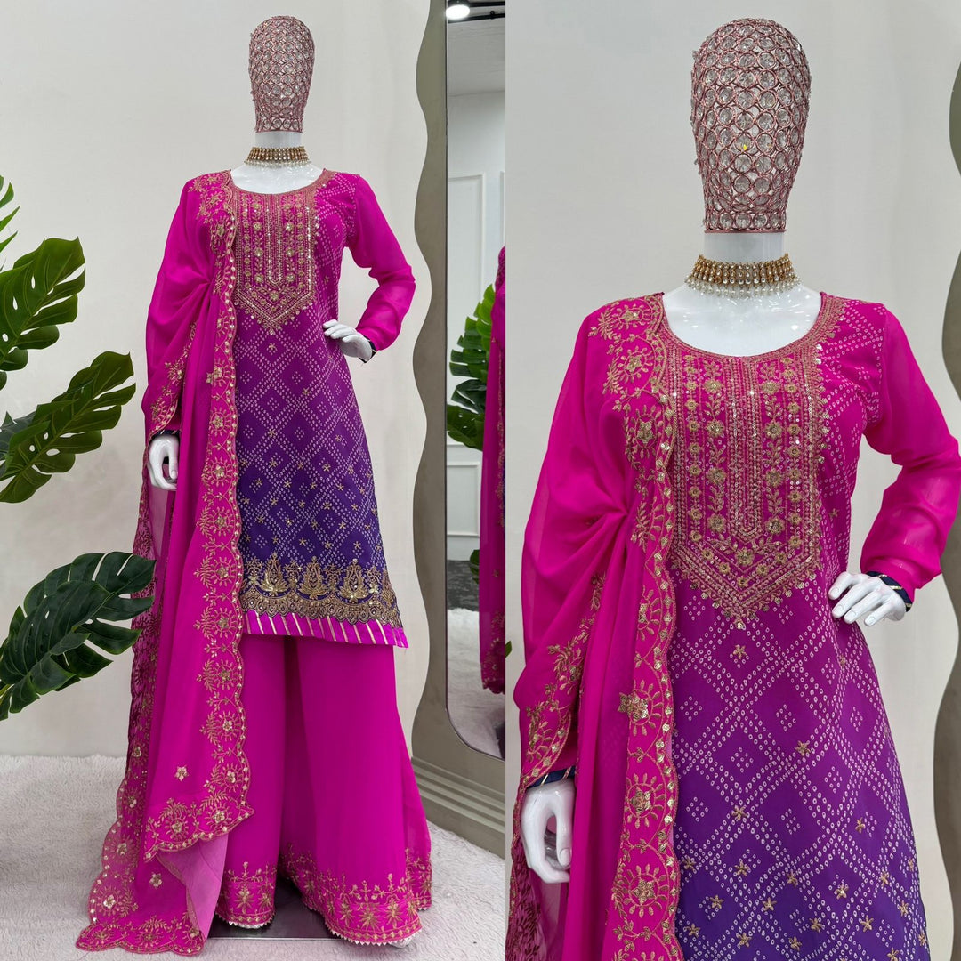 The One in Dual Color - Designer Georgette Set