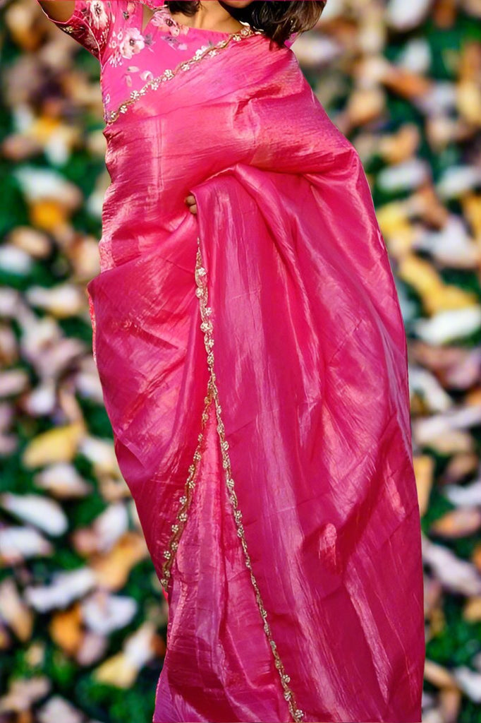 Crush Lover - Gold Crush Silk Saree